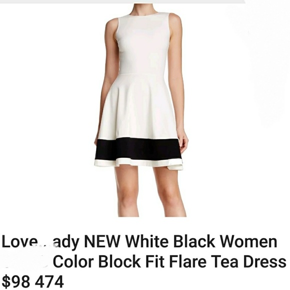 NWT Love Ady Lined colorblock cocktail dress. - Picture 2 of 4